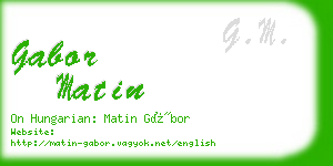 gabor matin business card